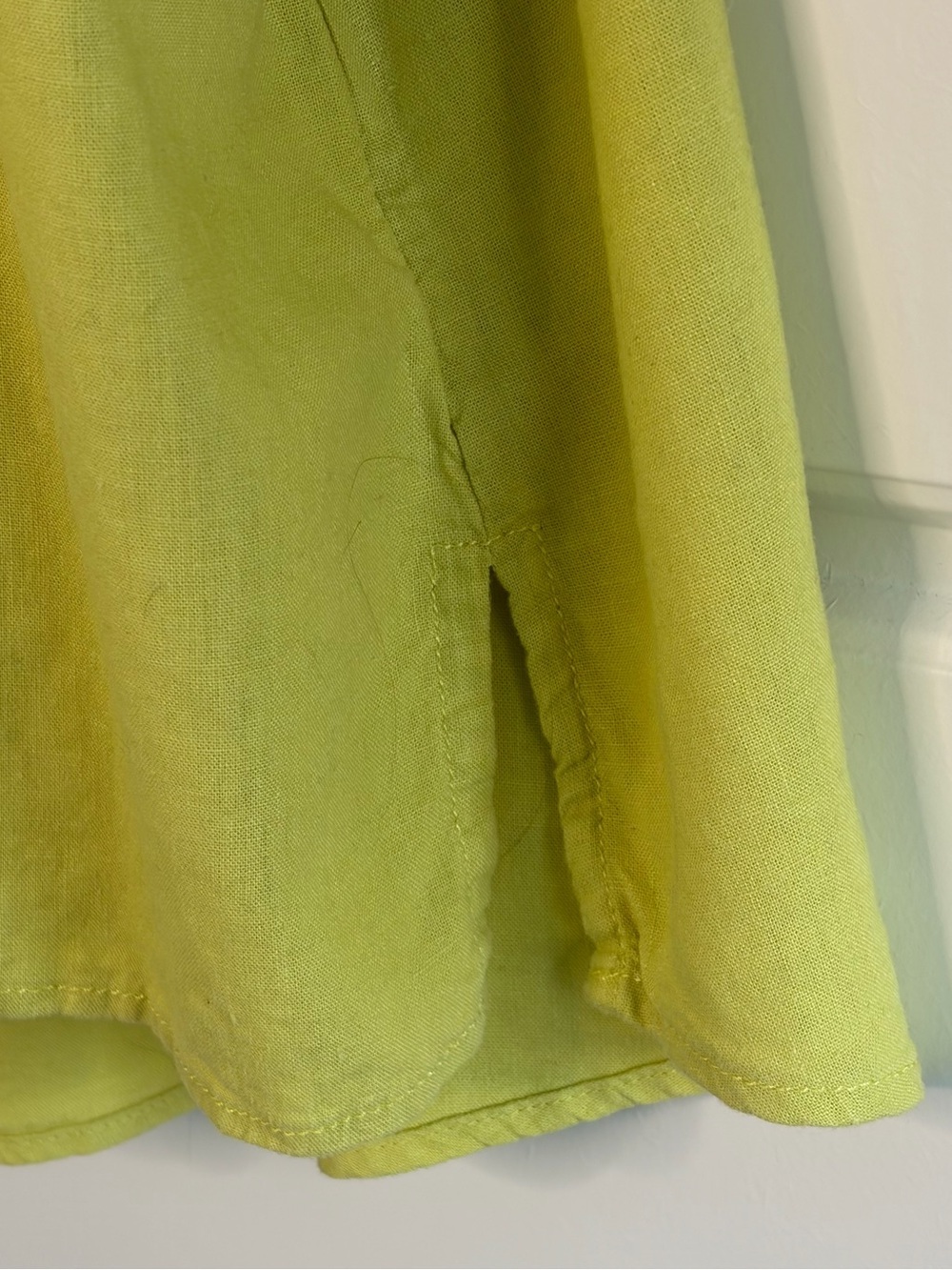 Calypso St. Barth Linen Blend Tunic Top Coastal Resort Shirt Lemon Lime Size 1X - Picture 6 of 15